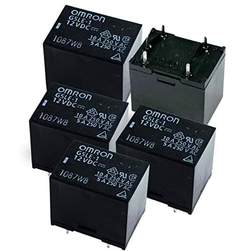 Image of OMRON ELECTRONIC COMPONENTS G5LE-1-DC12 POWER RELAY, SPDT, 12VDC, 10A, PC BOARD (5 pieces)