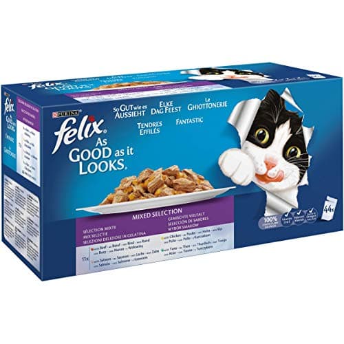 Image of Felix As Good As It Looks Cat Food Mix PAck 44 x 100 g