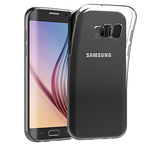 Image of MaiJin Case for Samsung Galaxy S6 Edge (5.1 inch) Soft TPU Rubber Gel Bumper Transparent Back Cover
