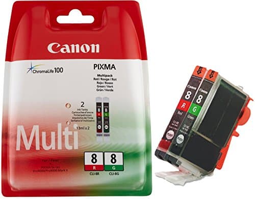 Image of Canon Cli8 Ink Cartridge Multipack - Red/Green