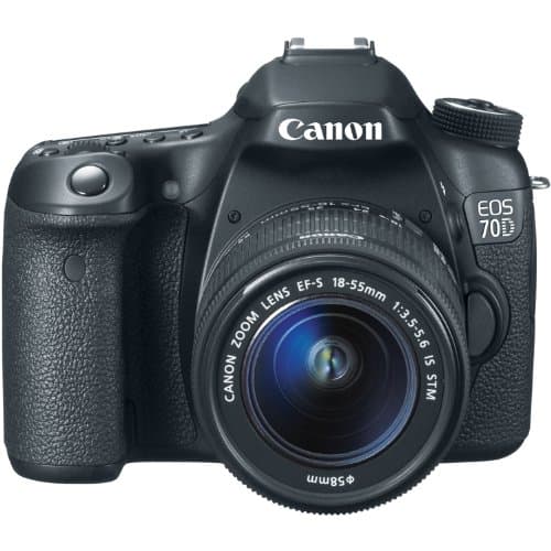 Image of Canon EOS 70D Camera Kit SLR 20.2MP CMOS 5472 x 3648 pixels, Black - Digital Cameras (20.2MP, 5472 x 3648 pixels, CMOS, 10x, Full HD, Black) (Renewed)