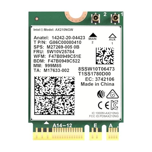 Image of Podazz AX210NGW WiFi Card, Wi-Fi 6E Wireless Card Expand to 6GHz MU-MIMO Tri-Band Bluetooth 5.2 for Laptop, Supports Bluetooth 5.2 | MU-MIMO | Windows 10/11(64bit) Linux, M.2/NGFF