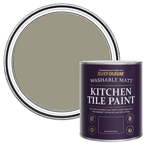 Image of Rust-Oleum Grounded Water-Resistant Kitchen Tile Paint in Matt Finish - Grounded 750ml