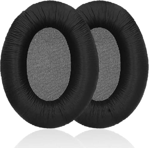 Image of Akkiv replacement ear pads are compatible with Sennheiser HD201 HD201S HD200 Pro HD180 HD418 HD419 headphones made of soft zoopi and memory foam - black