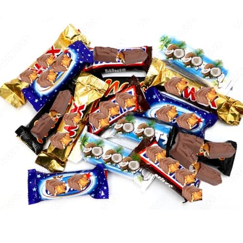 Image of Assorted Mixed Mini Chocolate Bars – Individually Wrapped Bite-Size Chocolates – Perfect for Sharing, Parties, Gifting & Christmas Treats (20 x Mixed Mini Chocolates)
