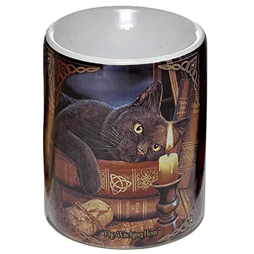 Image of EliteKoopers 1Pcs Ceramic Lisa Parker Oil Burner The Witching Hour Cat For Home, Bedroom Decoration Item