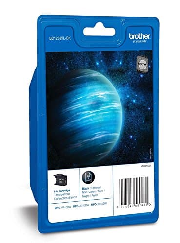 Image of Brother LC-1280XLBK Inkjet Cartridge, Black, Twin Pack, Super High Yield, Includes 2 x Inkjet Cartridges, Brother Genuine Supplies