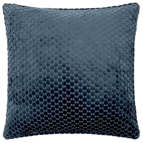 Image of Paoletti Neptune Cushion Cover – Soft Luxury Velvet Geometric Decorative Case (Navy – 50x50cm)