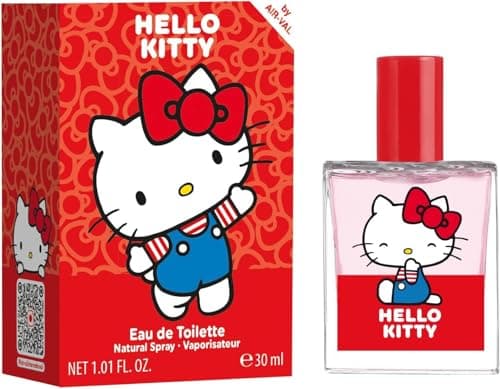 Image of Hello Kitty Children Eau de Toilette Natural Perfume Spray | Vegan, Cruelty-Free, Dermatologically Tested EDT Spray for Kids & Teens | Stain-Free Perfume | Safe Daily Fragrance Gift, 30ml