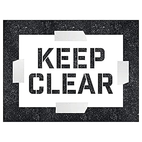 Image of VSafety Template Stencil - 600 x 400 mm - 1.1 mm Polypropylene - Clear and Easy to Understand Sign for Car Parks and Industrial Estates