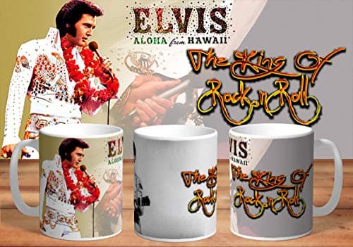 Image of Mugtime (TM) - Elvis Presley - Aloha from Hawaii - The King of Rock and Roll Inspired Ceramic Coffee Tea Mug Cup 11oz 330ml