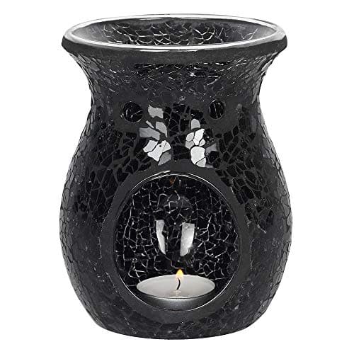 Image of Large Black Crackle Oil Burner