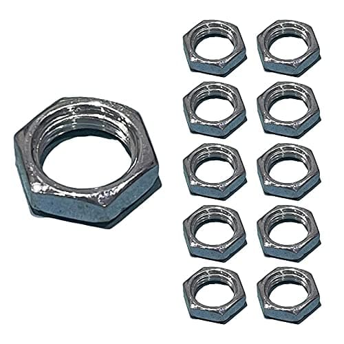 Image of 10 Pack | Zinc Plated Steel 10mm Hex Nut | Use with M10 Threaded Rods | Hollow Lighting Rods | Anti Rust High Grade Metal | Commercial & Domestic Applications