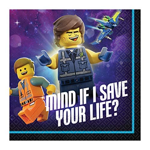 Image of Amscan 501711 Lego Movie Party Paper Beverage Napkins , Multi