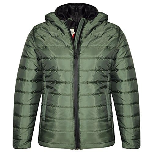 Image of A2Z 4 Kids Boys Jacket Ultra Lightweight Waterproof Hooded Set Outdoor Adventures Camping Cycling Traveling Quick Dry Rain Ages 5-13 Olive