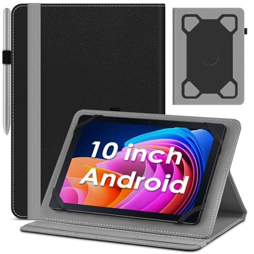 Image of KATUMO 10-10.5 inch Tablet Universal Case, Folio Leather Case Compatible with MUISOO/Whitedeer/Freeski/FLYCOAY/TABWEE/Byxsb/Ainmel/DOOGEE/Oangcc/YESTEL/TECLAST Tablet 10 inch