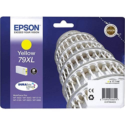 Image of Epson 79XL Leaning Tower Of Pisa Yellow Genuine, XL High Yield Ink Cartridge DuraBrite Ultra