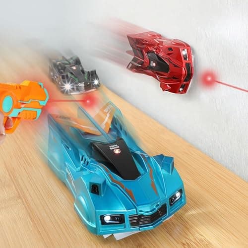 Image of OBEST Remote Control Wall Climbing Car, Drives Along Walls and Ceilings, Remote Control 360° Rotating Car, Infrared Tracking Racing Toy with LED Light, Boys Girls Toy for Festival
