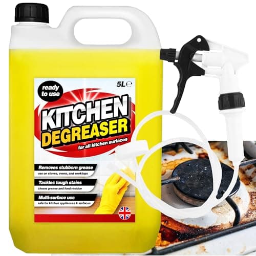 Image of 5L Heavy Duty Kitchen Degreaser Strong Grease Removal For All Kitchen Surfaces With Convenient Long Hose Trigger (1)