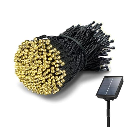 Image of Tacobey Solar String Lights Outdoor Garden - 33Ft/10m 100 LED Solar Fairy Lights with Timer, 8 Modes, Waterproof Lights for Garden, Yard, Tree Deco - Warm White