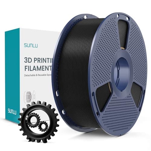 Image of SUNLU PLA+ Filament 1.75mm, Enhanced Durability and High Strength, PLA Plus 3D Printer Filament for 3D FDM Printers, 1kg Spool, pla+ Black