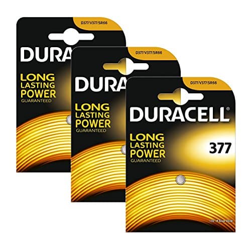 Image of 3 X Duracell 377 SR626SW SB-AW AG4 1.55v Silver Oxide Watch Battery