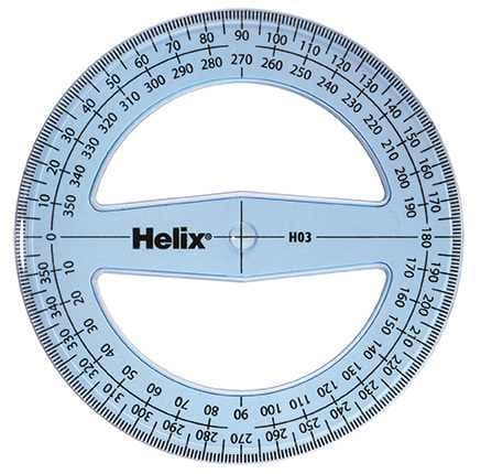 Image of Bulk Price - HELIX 10cm / 360 degree Protractor H03 - PACK OF 10