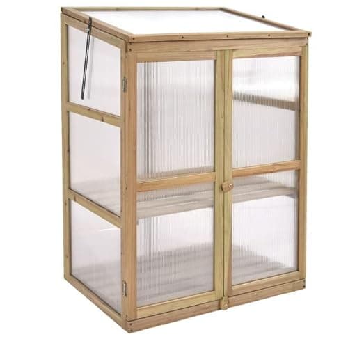 Image of Neo Mini Wooden Greenhouse Cold Frame Garden Flower Vegetable Planting Box Growhouse (Growhouse 3 - Wood)