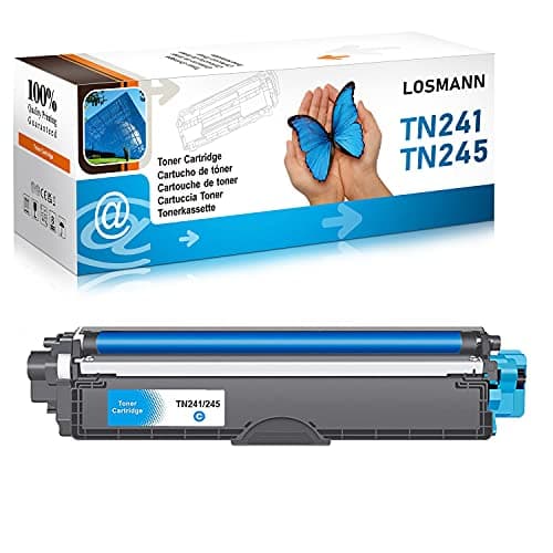 Image of LOSMANN Compatible Toner Cartridge Replacement for Brother TN-241 TN-245 for Brother DCP-9015CDW 9020CDW HL-3140CW 3150CDW 3170CDW 3142CW 3152CDW MFC-9130CW 9140CDN 9340CDW 9330CDW (1 Cyan)