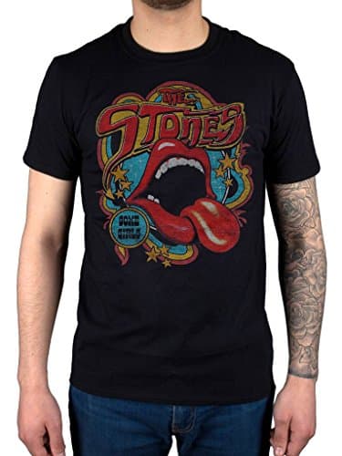 Image of Official The Rolling Stones Retro 70s Vibe T-Shirt, Black, M