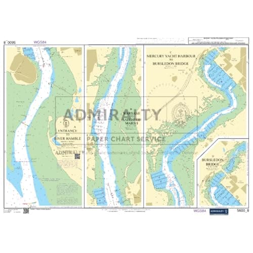 Image of Admiralty Small Craft Chart 5600_8 - Entrance to River Hamble