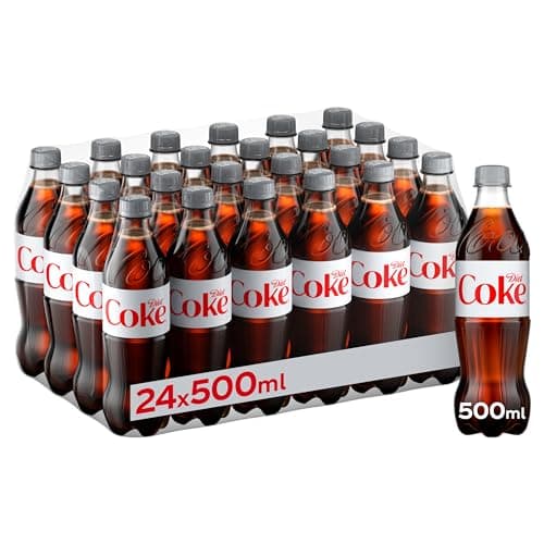 Image of Diet Coke Soft Drink Bottles, 24 x 500 mL