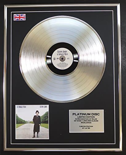 Image of ELTON JOHN/LTD EDITION CD PLATINUM DISC/A SINGLE MAN