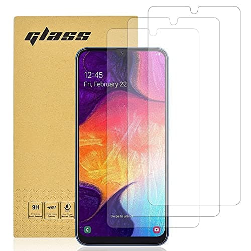 Image of Totill Tempered Glass for Samsung Galaxy A50 Screen Protector, [3 Pack] [Easy install] [Case Friendly] [Crystal Clarity] Premium Tempered Glass Screen Protector for Galaxy A50 Scratchproof oilproof