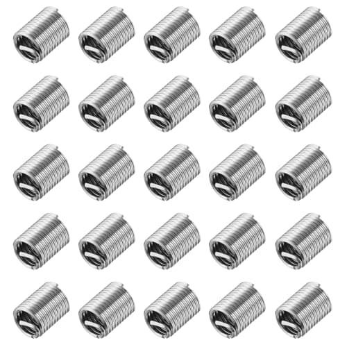Image of sourcing map 50pcs Wire Thread Inserts 7/16-14 UNC 2D(7/8") 304 Stainless Steel Helical Type Coiled Thread Repair Kit Wire Screw Threaded Sleeve Sheath for Mechanical Equipment