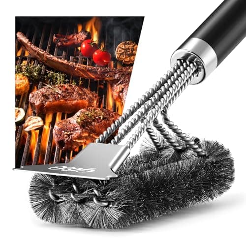 Image of GQC BBQ Grill Cleaning Brush&Scraper – Barbecue Wire Brush for Grill– 18.3'' Stainless Grill Grate Cleaner - Safe Grill Accessories&Tools for Charcoal/Electrical/Infrared, Easier and Effective Clean