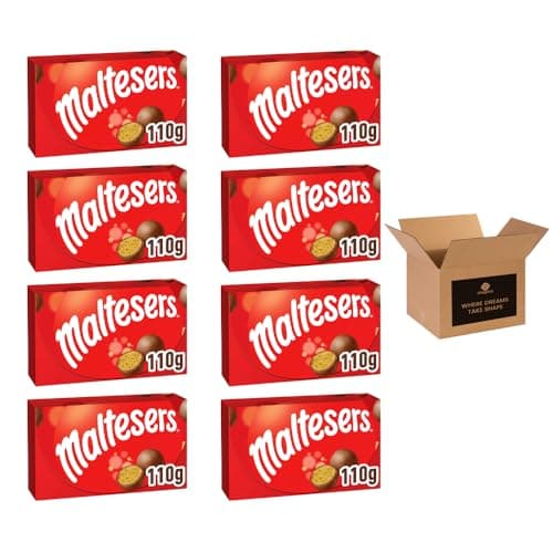Image of Maltesers Chocolate Gift Box & Snack Packs | Milk Chocolates with Honeycomb | Vegetarian Chocolate Treats for Birthdays, Xmas & Parties | Fillers, Party Bag Sharing Choclate Box (8Pack x 110g)