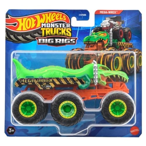 Image of Hot Wheels Monster Trucks Big Rigs - Mega Wrex Light Green - JCH44