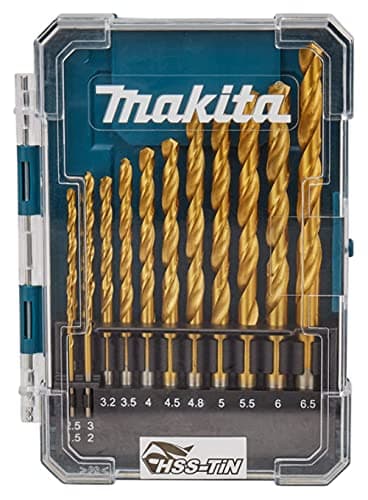 Image of Makita D-72855 HSS TIN Drill Bit Eco Set 13 Piece