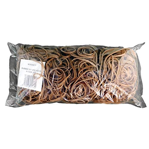 Image of White Box Rubber 454G Bands - Assorted sizes,brown