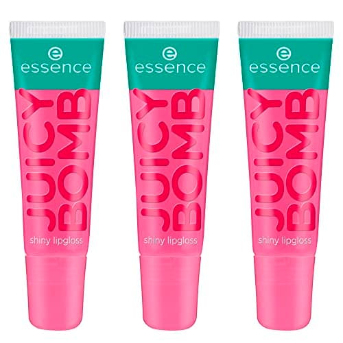 Image of essence Juicy Bomb Shiny Lip Gloss No. 102, Pink, Shiny, Radiant Fresh, Shimmering, Vegan, Alcohol-Free, Paraben-Free, No Microplastic Particles, Pack of 3 (3 x 10 ml)