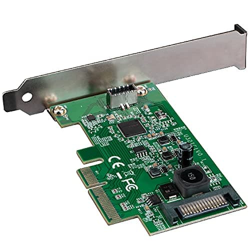 Image of Akasa USB 3.2 Gen 2x2 Internal 20-pin Connector to PCIe Host Card | 20Gbps SuperSpeed Data Transfer | PCIe 3.0 x4 x8 x16 Slot | Built-in SATA Power Connector | Support Low Profile Case | AK-PCCU3-08