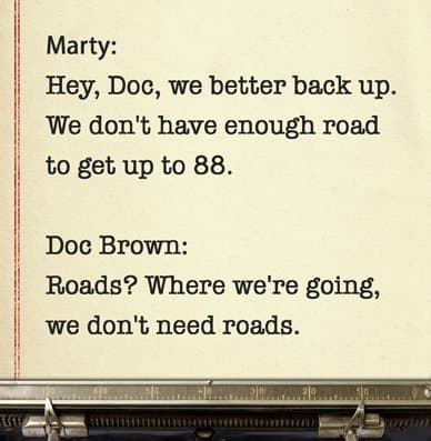 Image of Back to the future, Marty Movie Quote Greetings Card (14x14cm)