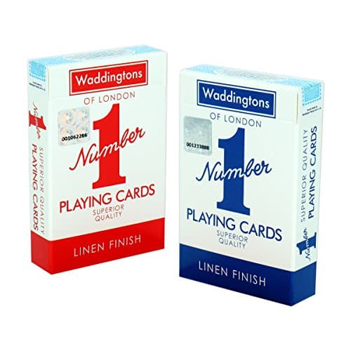 Image of Waddingtons Number 1 Playing Card Game, play with the classic Red and Blue Twin Pack, great travel companion, gift and toy for Boys, Girls and adults.