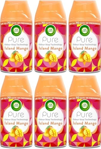 Image of Air Wick Automatic Air Freshener Freshmatic Spray Refills, Island Mango, Pack 6 x 250ml