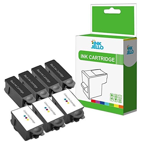 Image of InkJello Compatible Ink Cartridge Replacement for Advent A10 AW10 AWP10 Wireless ABK10 CLR10 (Black, Tri-Colour, 7-Pack)