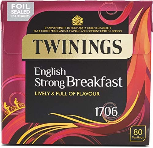 Image of Twinings English Strong Breakfast 80 Tea Bags, 250g
