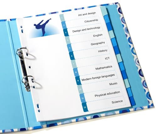 Image of Avery ReadyIndex Dividers with Printable Contents Sheet - Blue