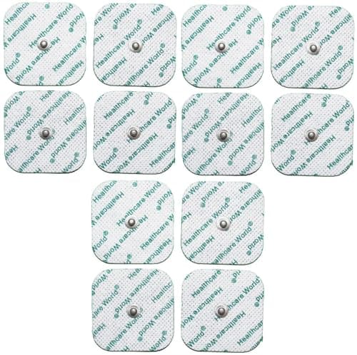 Image of Tens EMS Electrode Pads with 3.5mm Stud for Tens Machines Suitable for Beurer Sanitas and Many More Devices By Healthcare World – Pack of 12