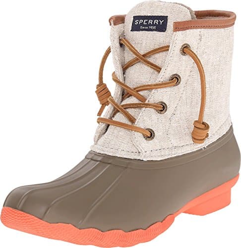 Image of Sperry Womens Saltwater Closed Toe Ankle Rainboots, Taupe/Natural, Size 7.0 US / 5 UK US